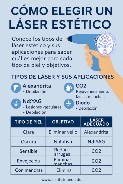 infografia sobre cómo elegir el mejor láser para estética
