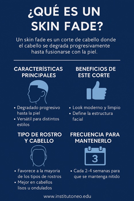 infografia qué es un Skin Fade corte