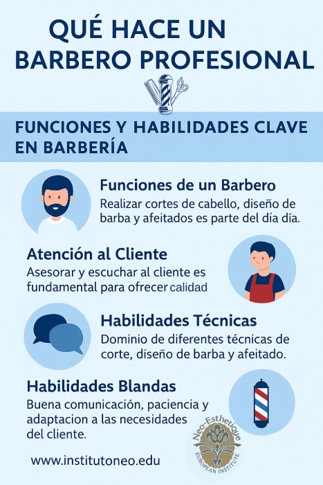 infografia qué hace un barbero y funciones