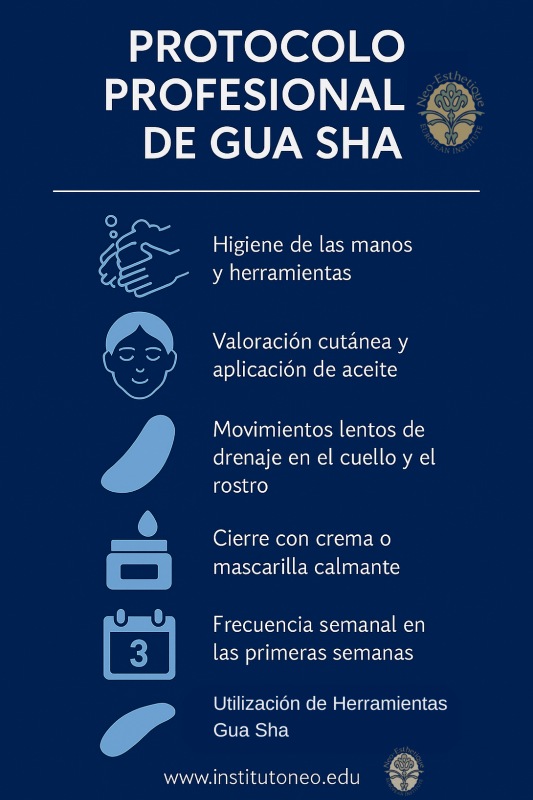 infografia sobre como realizar Gua Sha 