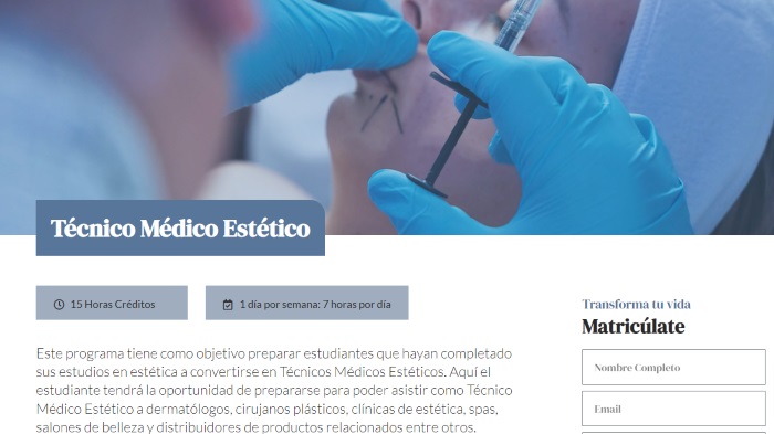 programa de Técnico Médico Estético en puerto rico